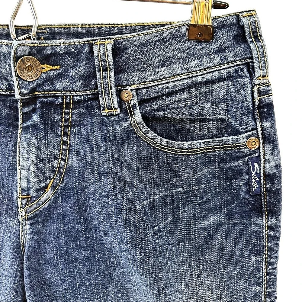 SILVER JEANS Women's Suki Bootcut Low‎ Rise Jeans • 30 • blue medium wash
